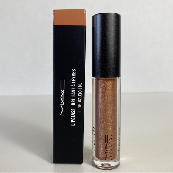 2 units - MAC Lipglass Oh Baby Lip Gloss Gold Bronze Glitter - Picture 2 of 7